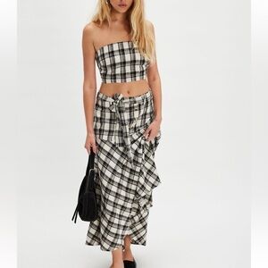 Free people After You Set (black plaid)